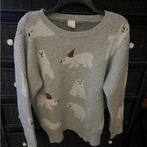 Gray Polar Bear Sweater